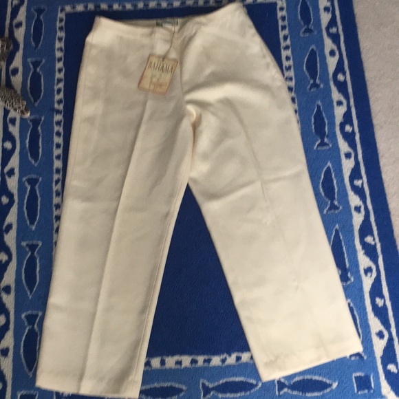NWT Tommy Bahama 100% Silk Crop Pants Size 8 - Picture 1 of 5